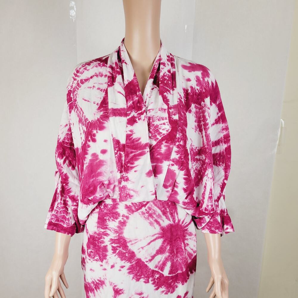 Elegant Pink and White Maxi Dress - Picture 6 of 11